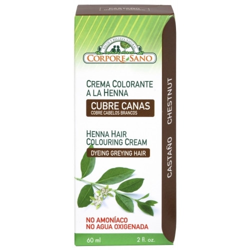 Vopsea henna crema semipermanenta - castaniu Corpore Sano 60 ml