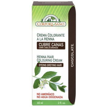 Vopsea henna crema semipermanenta - ciocolata Corpore Sano 60 ml Vopsea henna crema semipermanenta - ciocolata Corpore Sano 60 ml
