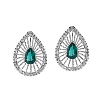 Cercei Deruvo Aur 18k Diamante, Smaralde E24412CEMWN-W Cercei Deruvo Aur 18k Diamante, Smaralde E24412CEMWN-W