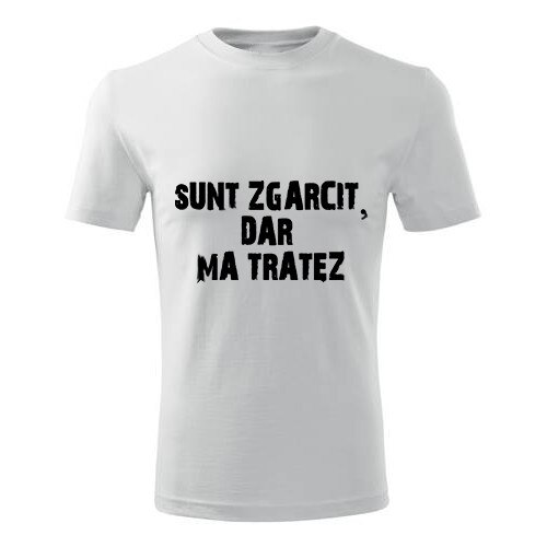 Tricou Zgarcit barbati alb, S