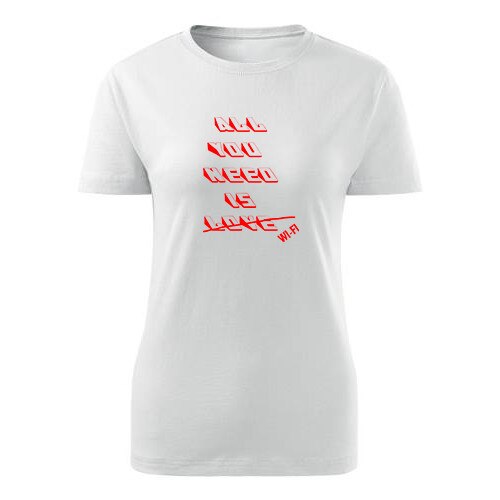 Tricou Wifi dama alb, XS