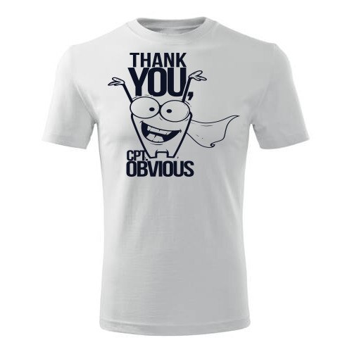 Tricou Thank you barbati alb, XL