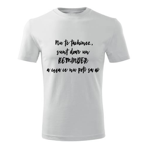 Tricou Reminder barbati alb, L