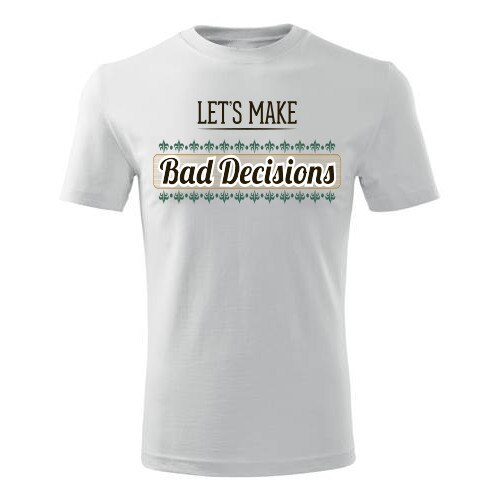 Tricou Let`s make barbati alb, S