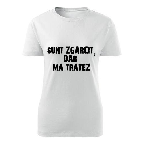 Tricou Zgarcit dama alb, XS