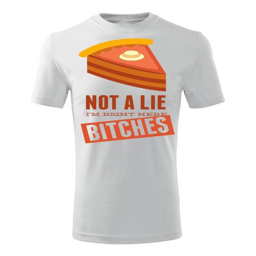 Tricou Not a lie barbati alb, L
