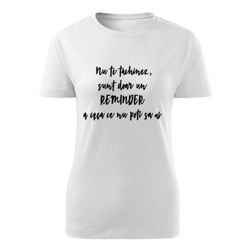 Tricou Reminder dama alb, M