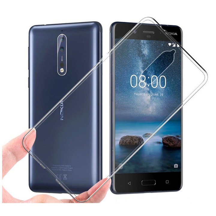Кейс 4Mobile за NOKIA 6, тънък гръб от силикон - TPU, Прозрачен