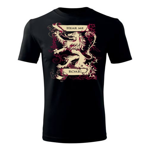 Tricou Royal lion barbati negru, L