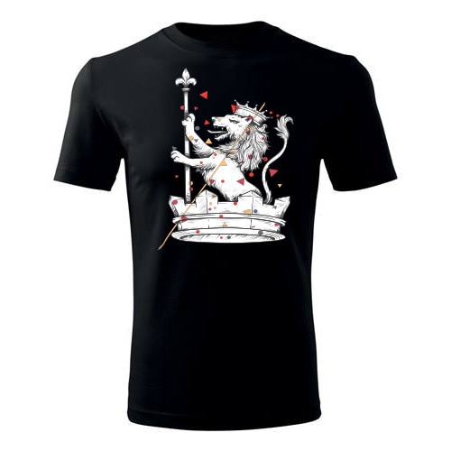 Tricou Medieval lion barbati negru, XL