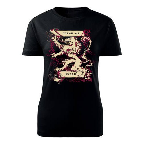 Tricou Royal lion dama negru, S