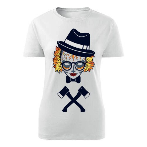 Tricou rock Joker dama alb, S