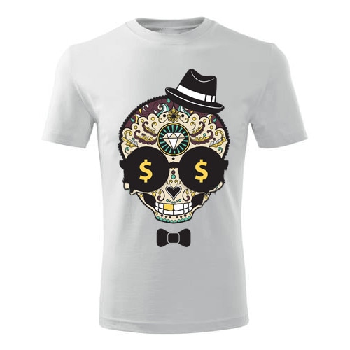 Tricou rock Rich dead guy barbati alb, XL