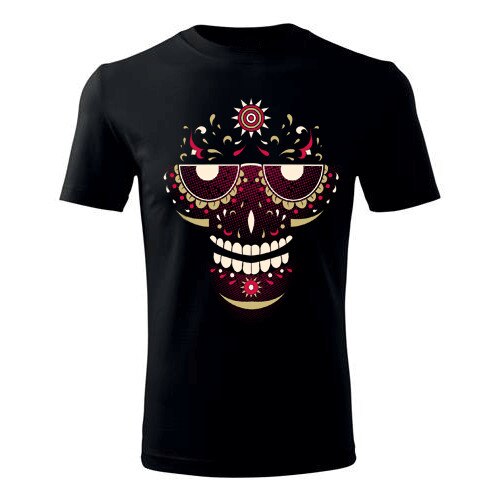 Tricou rock Smiley skull barbati alb, S