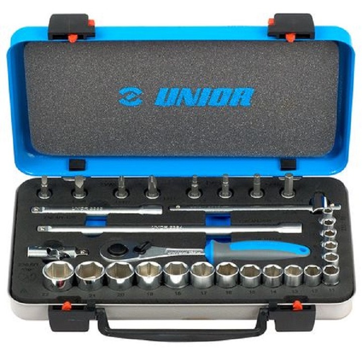 Kомплект вложки 3/8" в метална кутия Unior ,30pcs