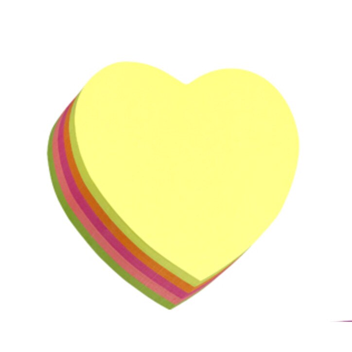 Notite autoadezive Die-Cut - inima, 64 x 67 mm, 5 x 50 file/set, Stick