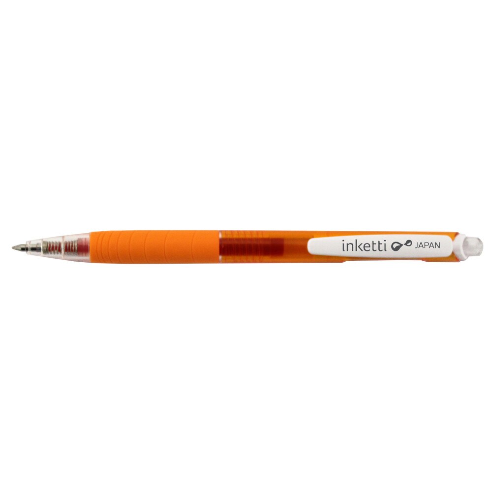 Pix cu gel PENAC Inketti, rubber grip, 0.5mm, corp orange transparent - scriere orange