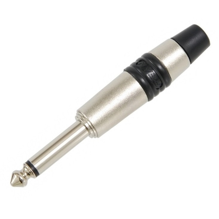 Conector Jack cu 2 Poli 6.3 mm Rean NYS224C-0 Negru