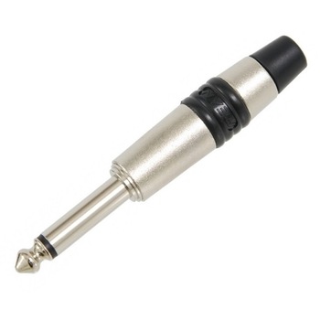 Conector Jack cu 2 Poli 6.3 mm Rean NYS224C-0 Negru Conector Jack cu 2 Poli 6.3 mm Rean NYS224C-0 Negru