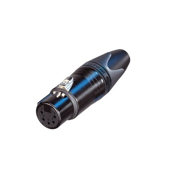 Conector XLR Mama cu 5 Pini Auriti Neutrik NC5FXX-B Conector XLR Mama cu 5 Pini Auriti Neutrik NC5FXX-B