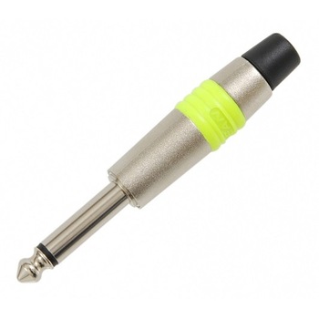 Conector Jack cu 2 Poli 6.3 mm Rean NYS224C-4 Galben Conector Jack cu 2 Poli 6.3 mm Rean NYS224C-4 Galben