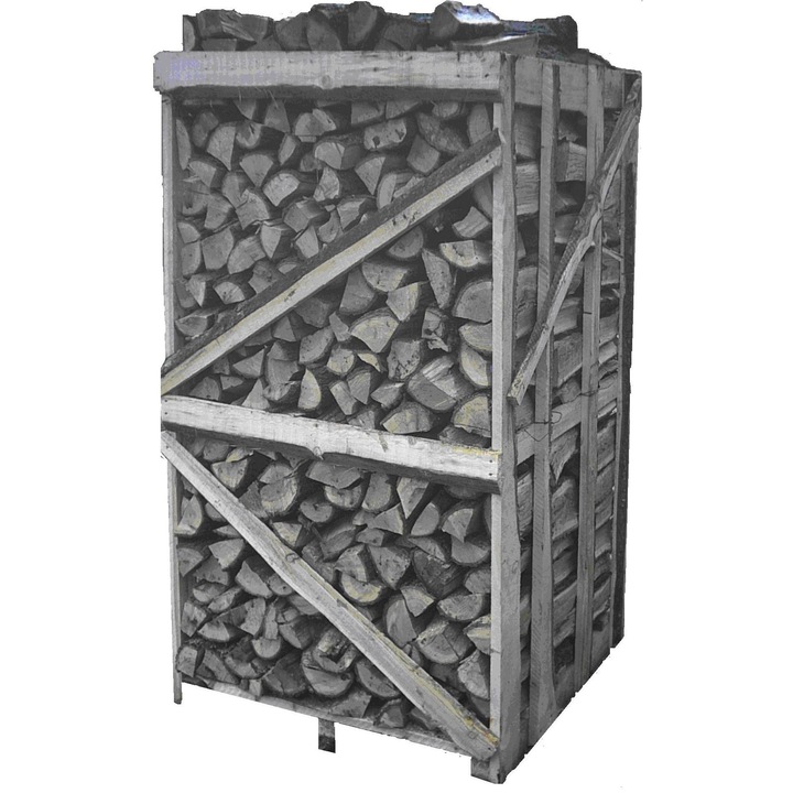 Lemn de foc paletizat uscat, paleti de 1mc, dimensiune palet 1mx1mx1.8m, esenta stejar
