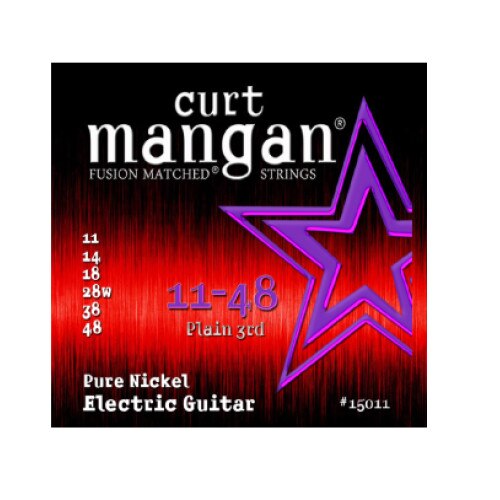 Set Corzi Chitara Electrica - Curt Mangan Pure Nickel 11-48