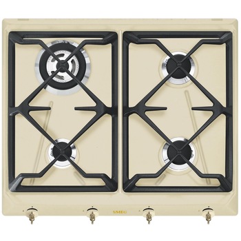 Plita incorporabila Smeg Coloniale SRV864POGH, 4 Arzatoare, Gaz, Siguranta Stop-Gaz, Gratar Fonta, 60 cm, Crem Plita incorporabila Smeg Coloniale SRV864POGH, 4 Arzatoare, Gaz, Siguranta Stop-Gaz, Gratar Fonta, 60 cm, Crem