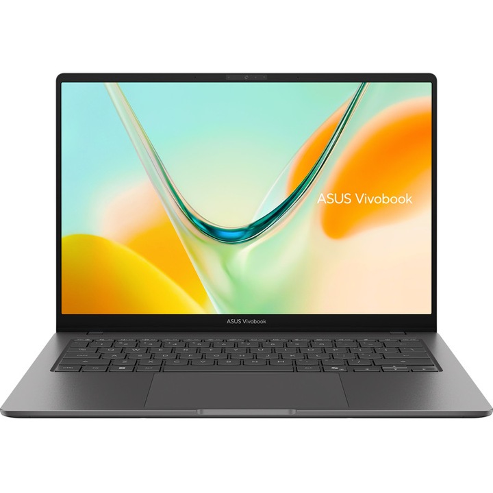 Laptop ASUS 14'' Vivobook S14 S5408QA, WUXGA, Procesor Qualcomm Snapdragon X X1-26-101, 8GB LPDDR5X, 512GB SSD, Qualcomm Adreno, Win 11 Home, Matte Gray