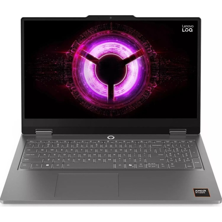 Laptop Lenovo LOQ Essential, 15.6" Full HD, AMD Ryzen™ 5 150 pana la 4.55 GHz, 16 GB RAM DDR5 4800, 512 GB SSD, NVIDIA® GeForce® RTX 5060 8 GB, Windows 11 Home, Luna Grey 512 GB