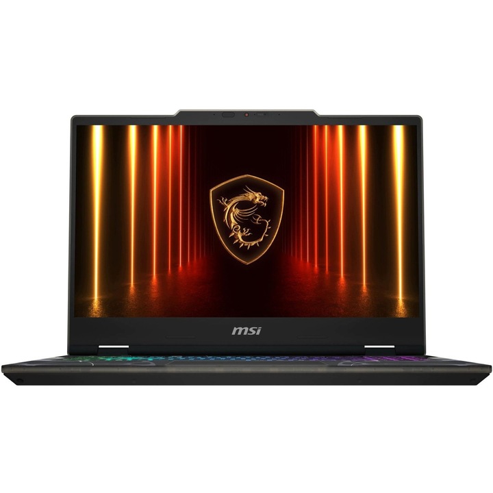 Laptop MSI Cyborg A15 AI, 15.6" Full HD, AMD Ryzen™ 7 260 pana la 5.1 GHz, 16 GB RAM DDR5 5600, 512 GB SSD, NVIDIA® GeForce RTX™ 5050 8 GB, Free Dos, Translucent Black 512 GB