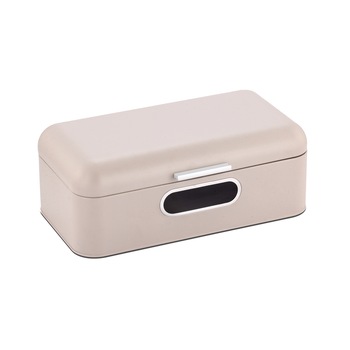 Cutie pentru paine NAVA, metalica, 18.5x43.5x27.5cm, bej Cutie pentru paine NAVA, metalica, 18.5x43.5x27.5cm, bej