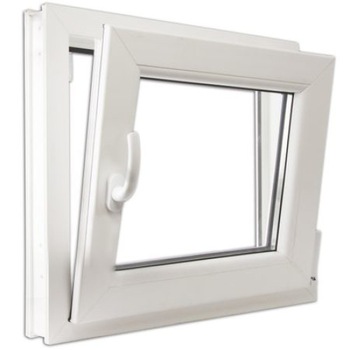 Fereastra termopan, profil Deceuninck, PVC, 4 camere, 560 mm x 560 mm, Alb, deschidere oscilobatant dreapta Fereastra termopan, profil Deceuninck, PVC, 4 camere, 560 mm x 560 mm, Alb, deschidere oscilobatant dreapta