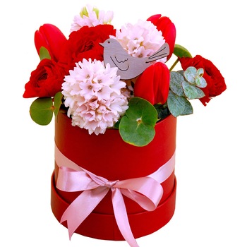 Cutie cu zambile, lalele si ranunculus, Floraria Amazon, zambile, lalele, ranunculus, pastel Cutie cu zambile, lalele si ranunculus, Floraria Amazon, zambile, lalele, ranunculus, pastel