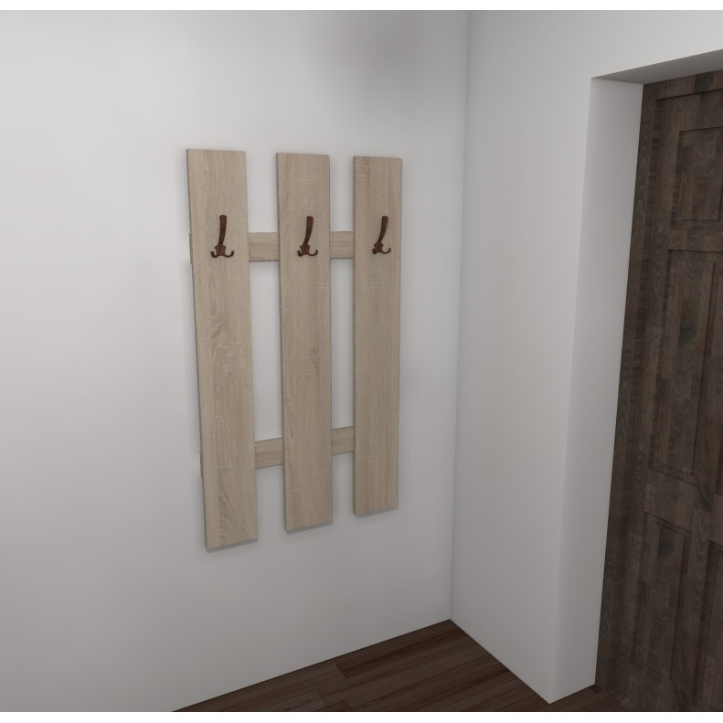 Cuier Trio Maxdeco sonoma cu agatatori finisaj cupru