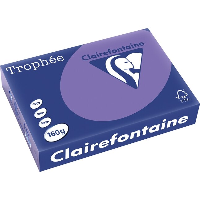 Carton Clairefontaine A4,160g/mp, color intens, 250 file/top, Mov