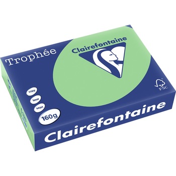 Carton Clairefontaine A4,160g/mp, color pal, 250 file/top, Verde Inchis Carton Clairefontaine A4,160g/mp, color pal, 250 file/top, Verde Inchis