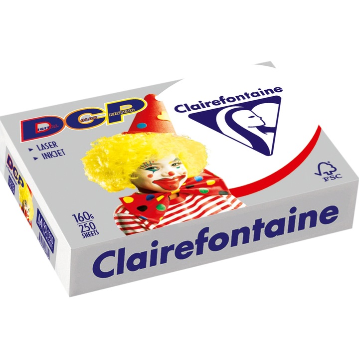 Clairefontaine A4 лазерен/мастиленоструен картон, 160g, цветен печат, 250/гор.