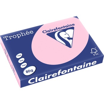 Hartie Clairefontaine A3, 80g/mp, color pal, 500/top, Roz Hartie Clairefontaine A3, 80g/mp, color pal, 500/top, Roz