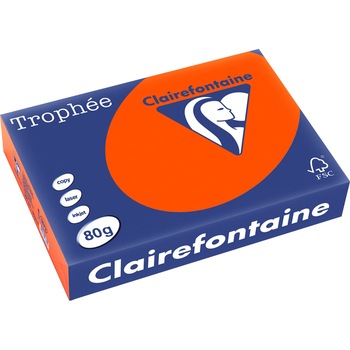 Hartie Clairefontaine A4, 80g/mp, color intens, 500/top, Orange Hartie Clairefontaine A4, 80g/mp, color intens, 500/top, Orange