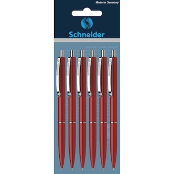 Set Pix Schneider K15, corp rosu, scris albastru, 6 buc/set Set Pix Schneider K15, corp rosu, scris albastru, 6 buc/set