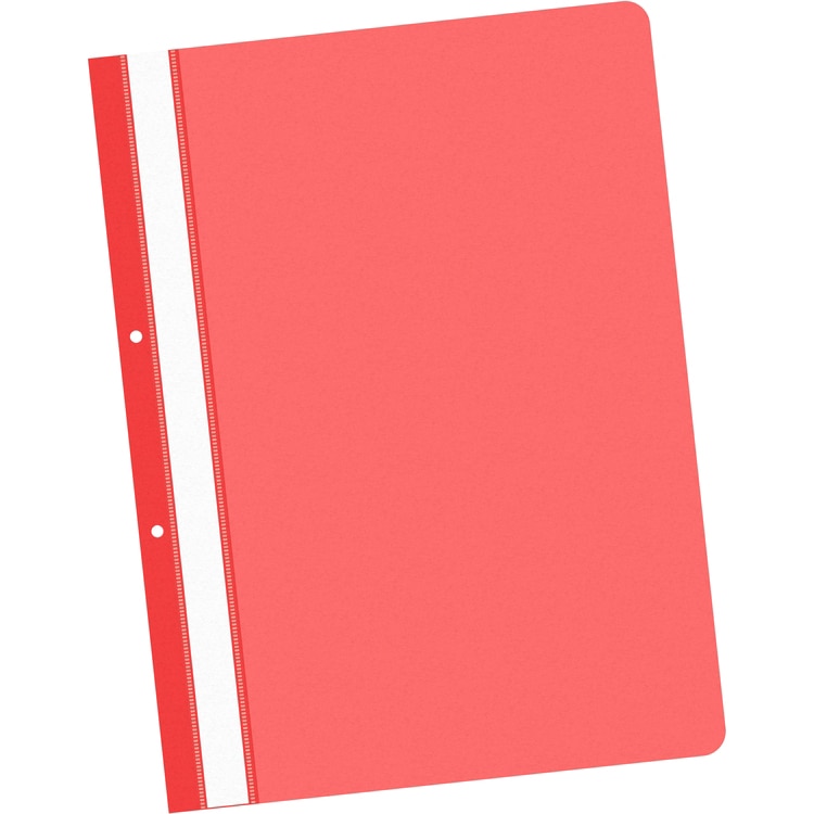 Dosar plastic sina cu gauri economy, 25/set, Rosu