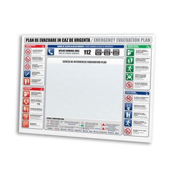 Plan de evacuare 40x30cm Plan de evacuare 40x30cm