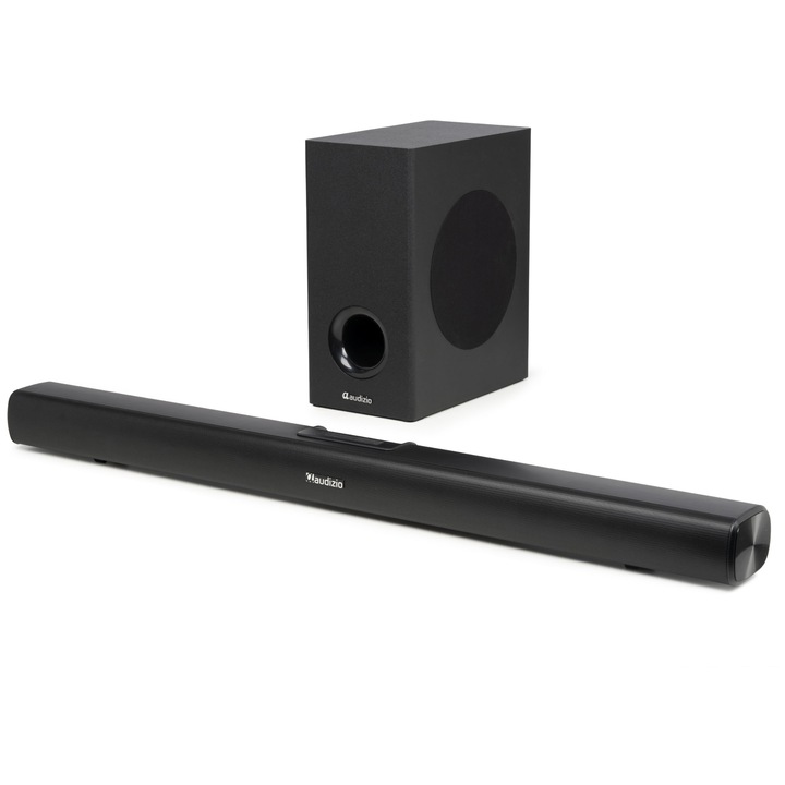 Soundbar Corenia QRE-5009362 150 W cu subwoofer 6,5 inch cablat, HDMI ARC, Bluetooth 5.0, 90 cm, negru