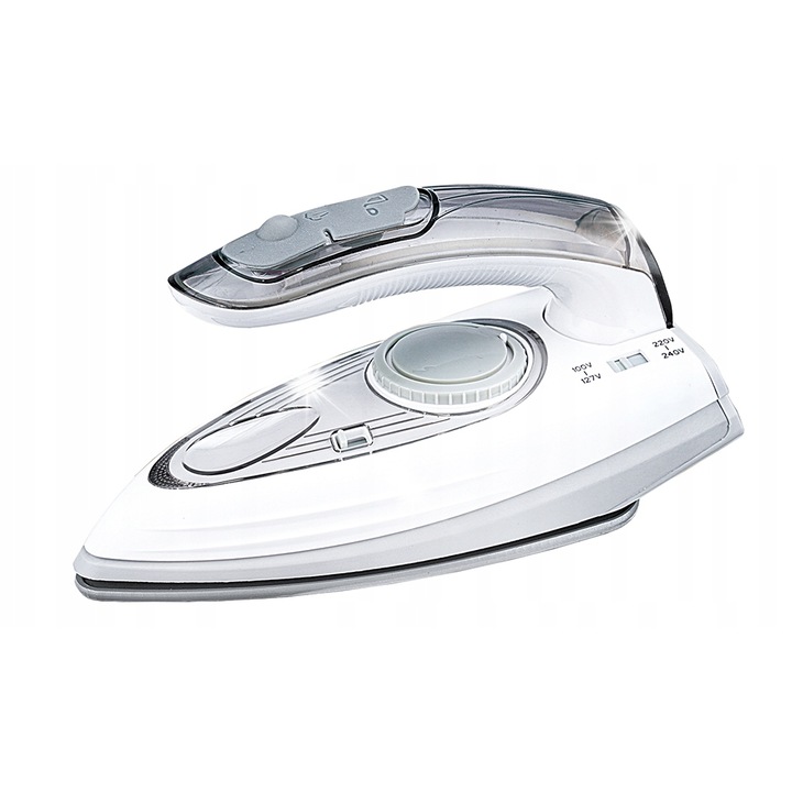 Fier de calcat cu abur Botti QD8R6LT3S1, portabil turistic, dual voltage 100-240V, alb/transparent