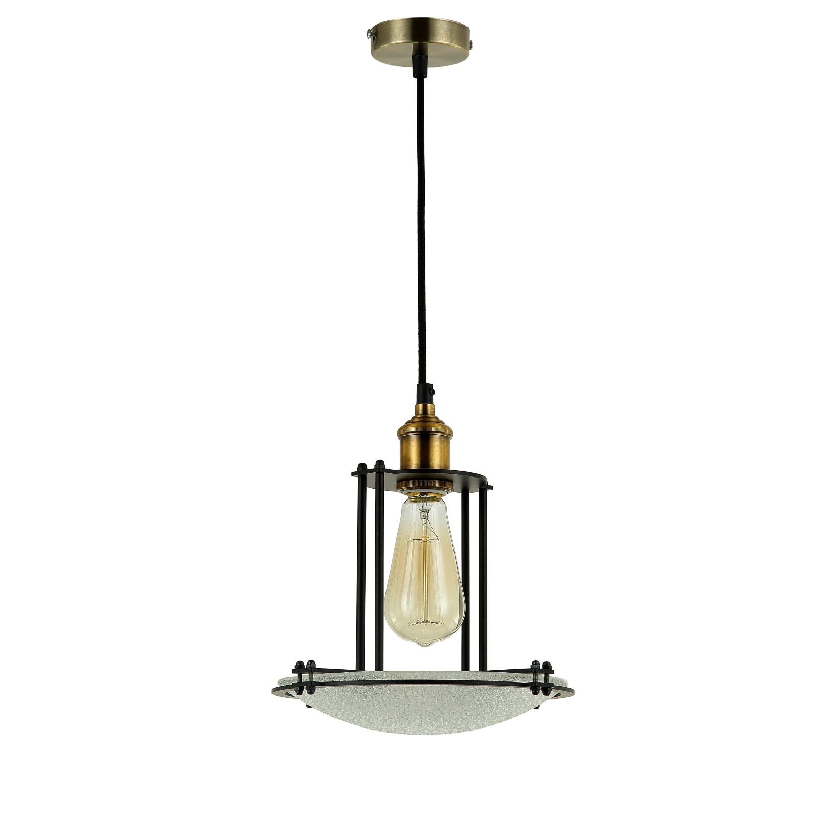 Lustra Glass, structura metalica si sticla, diametru 28 cm, Maison M