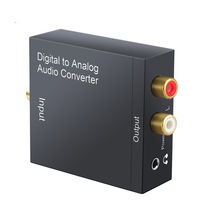 convertor semnal audio digital coaxial  spdif toslink la semnal analog rca l  r  jack 35mm cablu optic rca si de alimentare inclus negru imagen 4_0_
0