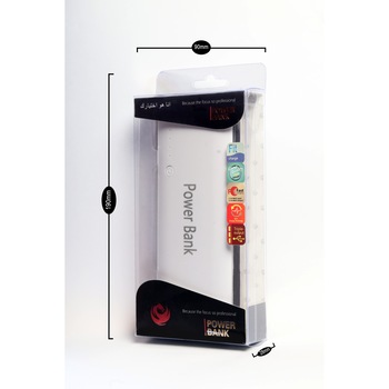 Baterie externa, Power Bank, 20000 mAh, 3 iesiri USB, lanterna LED, alb Baterie externa, Power Bank, 20000 mAh, 3 iesiri USB, lanterna LED, alb