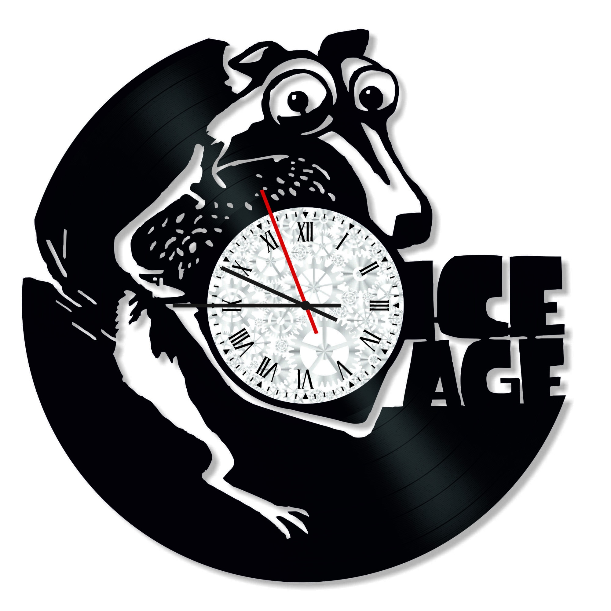 Ceas de perete Vintage din Vinyl - Revival Vinyl Wall Clock Ice Age