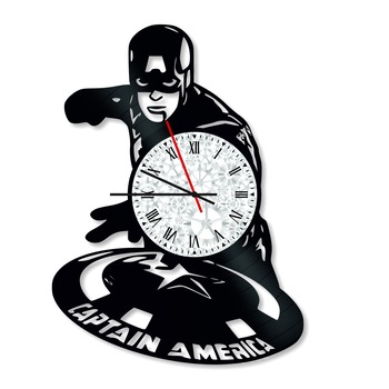 Ceas de perete Vintage din Vinyl - Revival Vinyl Wall Clock Captain America Ceas de perete Vintage din Vinyl - Revival Vinyl Wall Clock Captain America